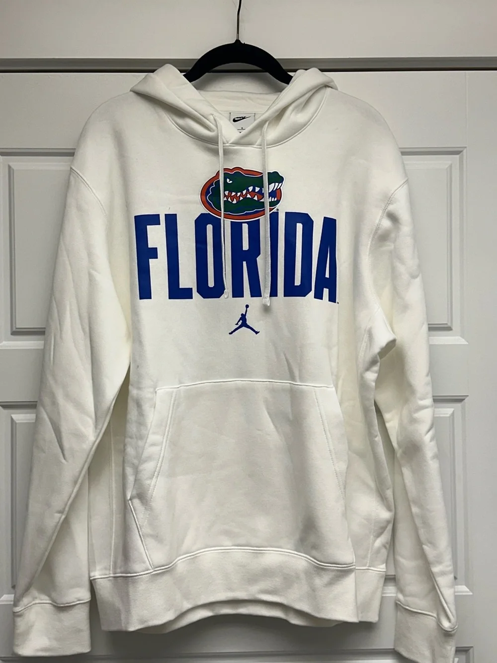 Nike White University of Florida Crewneck Hoodie with Blue Logo
